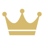 Gold crown logo for The Main Character Effect on transparent background