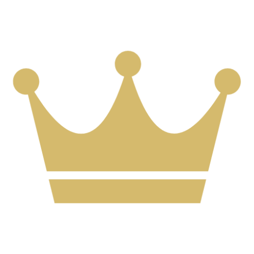 Gold crown logo for The Main Character Effect on transparent background