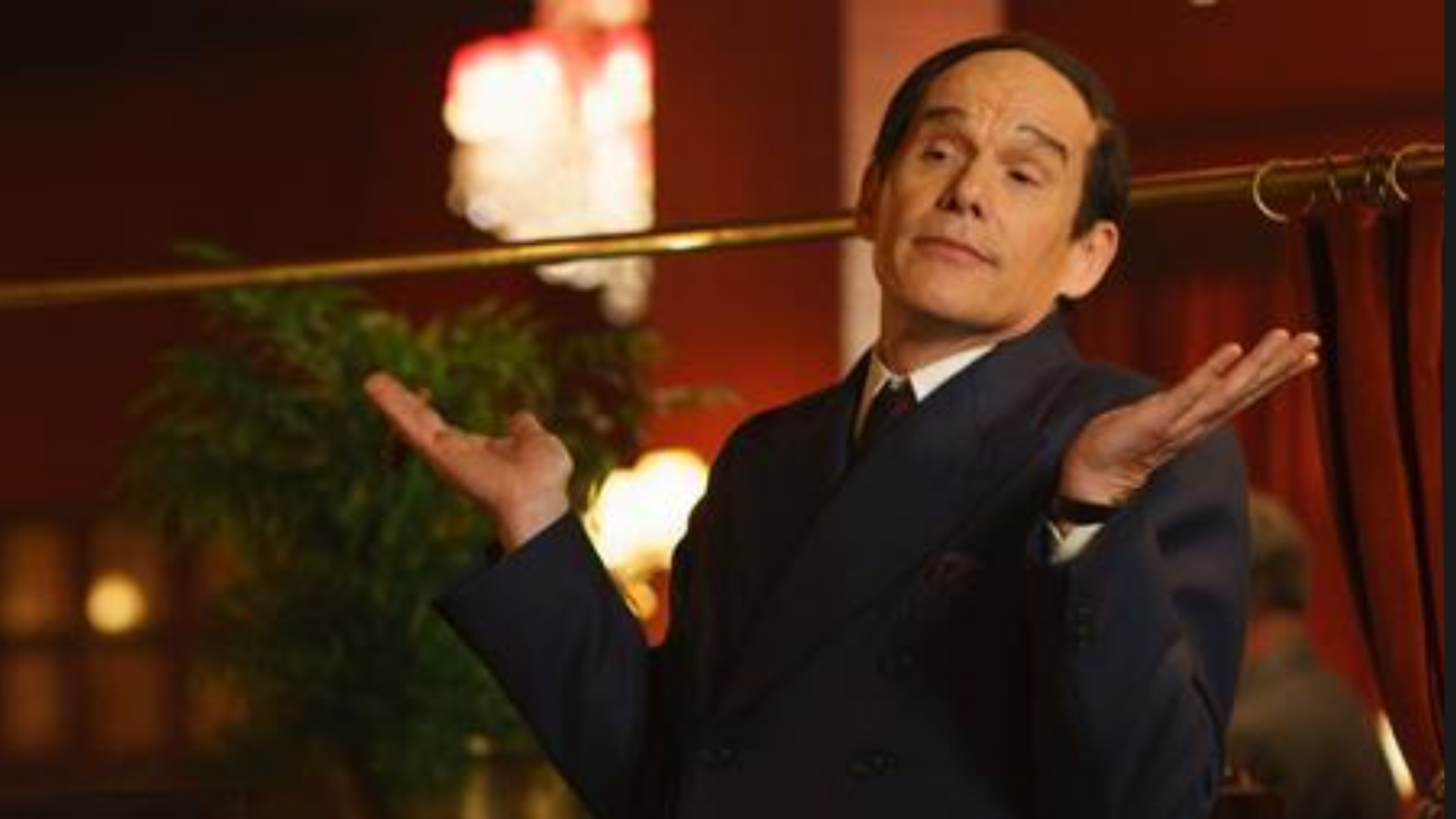 Ethan Hawke portraying Lorenz Hart in the film Blue Moon (2025)