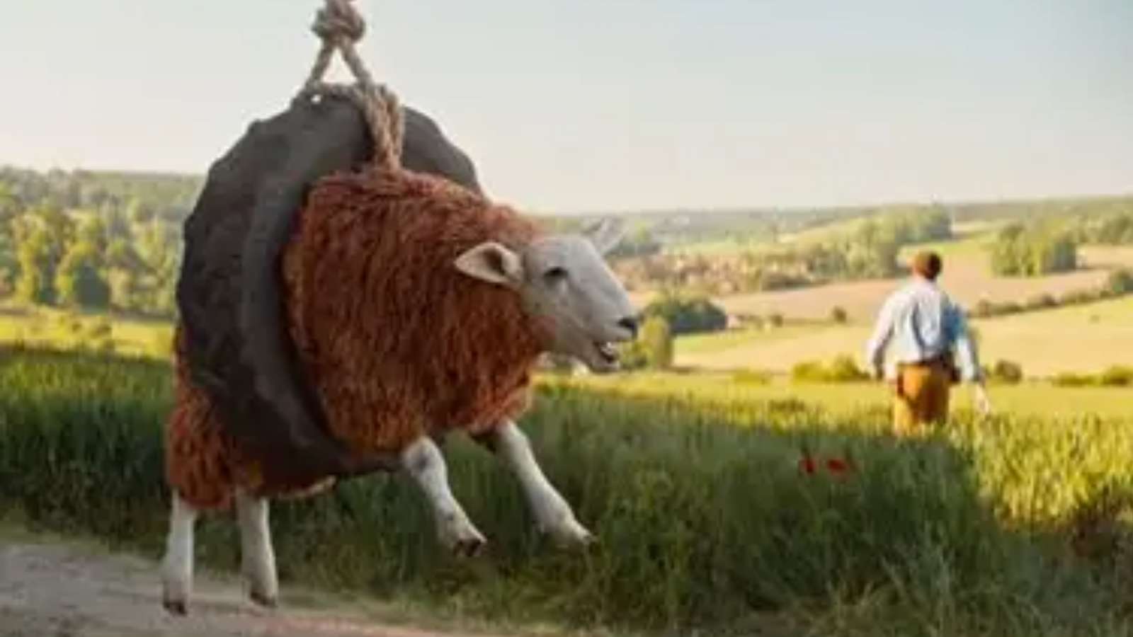 The Sheep Detective (2026) - sheep hanging out in a swing still