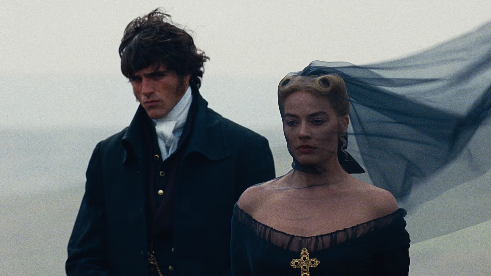 Wuthering Heights (2026) - Elordi and Robbie at the funeral still