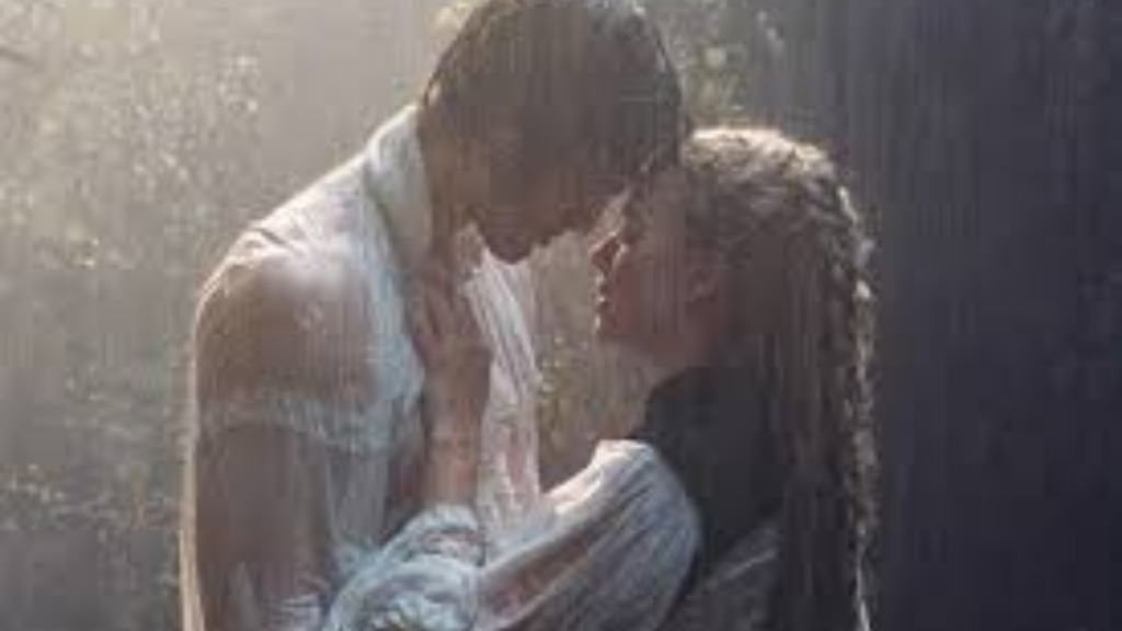 Wuthering Heights (2026) - Elordi and Robbie in the rain still